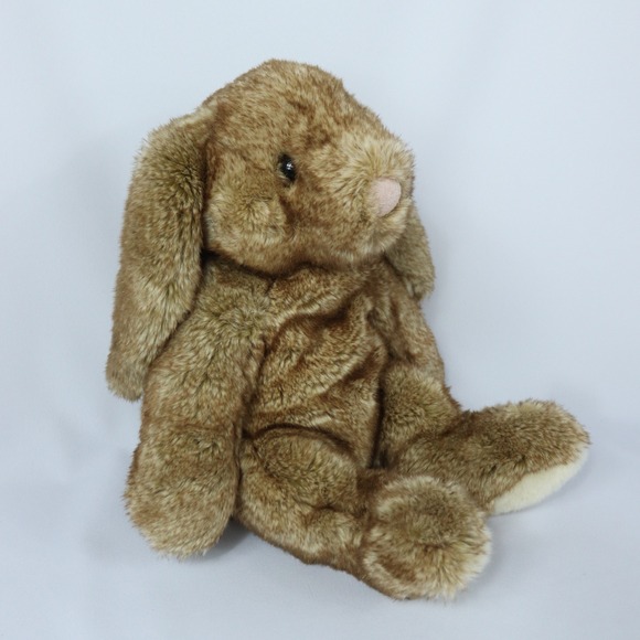 Douglas Other - Douglas Cuddle Toys Truffle DLux Deluxe Sitting Bunny 14" Brown Cream Plush